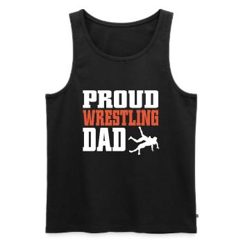 Wrestling Dad Wrestler Männer Vatertag - Männer Premium Bio Tank Top - Schwarz - Vorne - Michal (187cm)