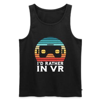 Virtual Reality VR Gamer Funnz - Männer Premium Bio Tank Top - Schwarz - Vorne - AI Model Male 178 light (178cm)