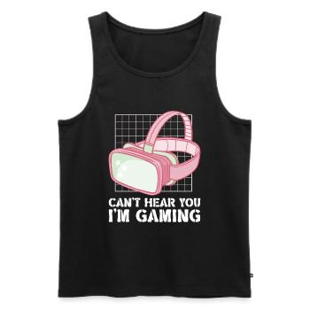 Virtual Reality VR Gamer Funnz - Männer Premium Bio Tank Top - Schwarz - Vorne - AI Model Male 178 light (178cm)