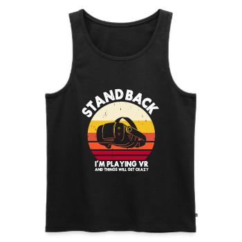 Virtual Reality VR Gamer Funnz - Männer Premium Bio Tank Top - Schwarz - Vorne - AI Model Male 178 light (178cm)