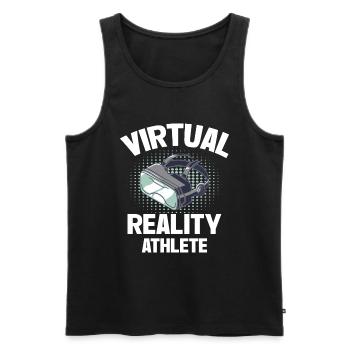 Virtual Reality VR Gamer Funnz - Männer Premium Bio Tank Top - Schwarz - Vorne - AI Model Male 178 light (178cm)