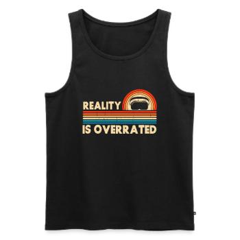 Virtual Reality VR Gamer Funnz - Männer Premium Bio Tank Top - Schwarz - Vorne - AI Model Male 178 light (178cm)