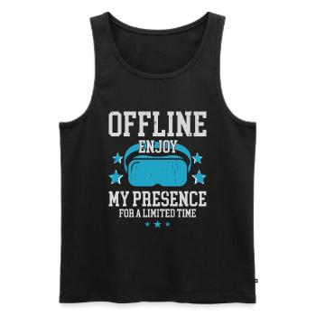 Virtual Reality VR Gamer Funnz - Männer Premium Bio Tank Top - Schwarz - Vorne - AI Model Male 178 light (178cm)