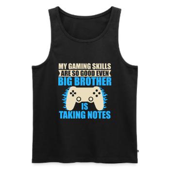 Big Brother Video Gamer New Brother Gaming - Débardeur bio Premium Homme - noir - Devant - Michal (187cm)