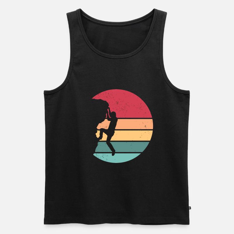 Klettern Mountain Boulder Climble Climber - Männer Premium Bio Tank Top - Schwarz