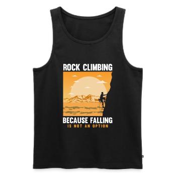 Klettern Mountain Boulder Climble Climber - Männer Premium Bio Tank Top - Schwarz - Vorne - Michal (187cm)
