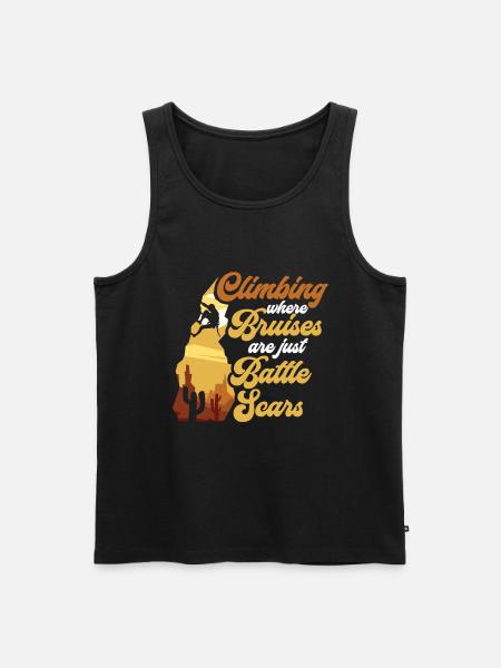 Klettern Mountain Boulder Climble Climber - Männer Premium Bio Tank Top - Schwarz