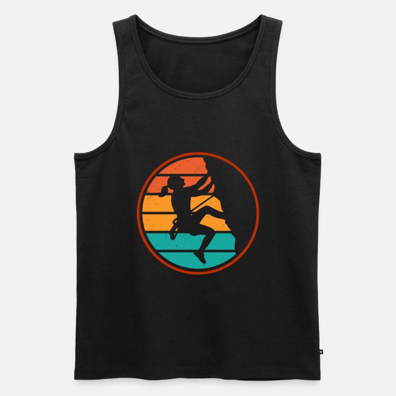 Klettern Mountain Boulder Climble Climber - Männer Premium Bio Tank Top - Schwarz