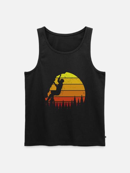 Klettern Mountain Boulder Climble Climber - Männer Premium Bio Tank Top - Schwarz