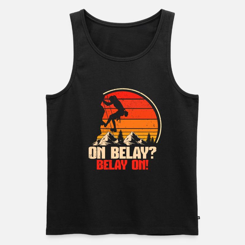 Klettern Mountain Boulder Climble Climber - Männer Premium Bio Tank Top - Schwarz