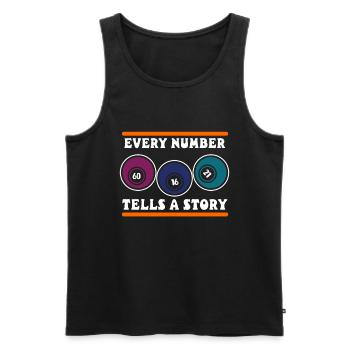 Bingo Caller Bingo Player Gambling Lottery - Men's Premium Organic Tank Top - black - Front - AI Model Male 178 light (178cm)