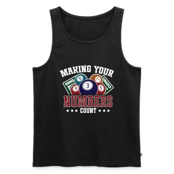 Bingo Caller Bingo Player Gambling Lottery - Men's Premium Organic Tank Top - black - Front - AI Model Male 178 light (178cm)