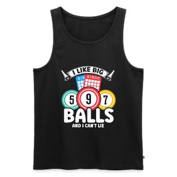 Bingo Caller Bingo Player Gambling Lottery - Men's Premium Organic Tank Top - black - Front - AI Model Male 178 light (178cm)