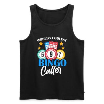 Bingo Caller Bingo Player Gambling Lottery - Men's Premium Organic Tank Top - black - Front - AI Model Male 178 light (178cm)