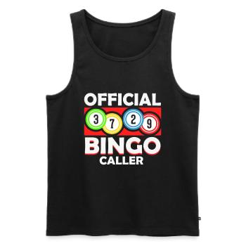 Bingo Caller Bingo Player Gambling Lottery - Men's Premium Organic Tank Top - black - Front - AI Model Male 178 light (178cm)