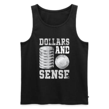 Coin Collectors Numismatics Collecting Coins - Men's Premium Organic Tank Top - black - Front - Michal (187cm)