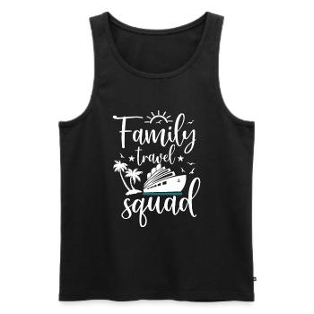 Cruise Family Trip Family Patry Ship Holidays - Men's Premium Organic Tank Top - black - Front - AI Model Male 178 light (178cm)