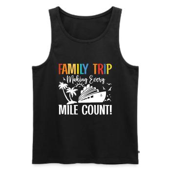 Cruise Family Trip Family Patry Ship Holidays - Men's Premium Organic Tank Top - black - Front - AI Model Male 178 light (178cm)