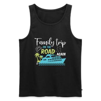 Cruise Family Trip Family Patry Ship Holidays - Men's Premium Organic Tank Top - black - Front - AI Model Male 178 light (178cm)