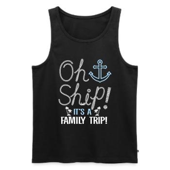 Cruise Family Trip Family Patry Ship Holidays - Men's Premium Organic Tank Top - black - Front - AI Model Male 178 light (178cm)