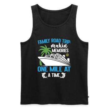 Cruise Family Trip Family Patry Ship Holidays - Men's Premium Organic Tank Top - black - Front - AI Model Male 178 light (178cm)