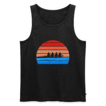 Rowboot Der Crew Boot Rowboot Rower Rowes Rower - Männer Premium Bio Tank Top - Schwarz - Vorne - AI Model Male 178 light (178cm)
