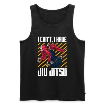 Jiu Jitsu Brésilien BJJ MMA Grappling - Débardeur bio Premium Homme - noir - Devant - AI Model Male 178 light (178cm)