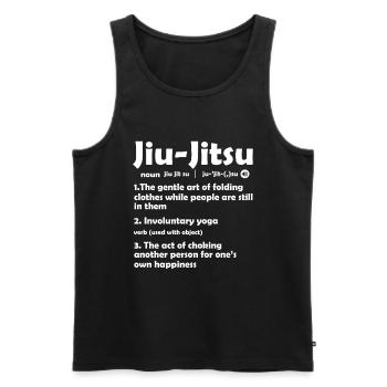 Jiu Jitsu Brésilien BJJ MMA Grappling - Débardeur bio Premium Homme - noir - Devant - AI Model Male 178 light (178cm)