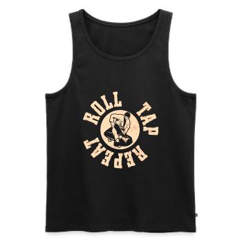 Brazilian Jiu Jitsu BJJ MMA Grappling - Men's Premium Organic Tank Top - black - Front - Michal (187cm)