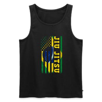 Brazilian Jiu Jitsu BJJ MMA Grappling - Men's Premium Organic Tank Top - black - Front - Michal (187cm)