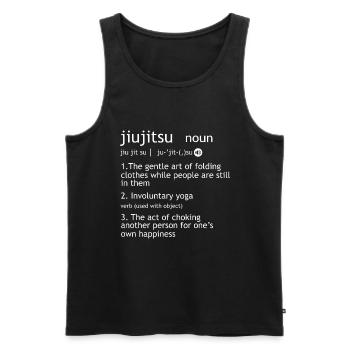 Jiu Jitsu Brésilien BJJ MMA Grappling - Débardeur bio Premium Homme - noir - Devant - AI Model Male 178 light (178cm)