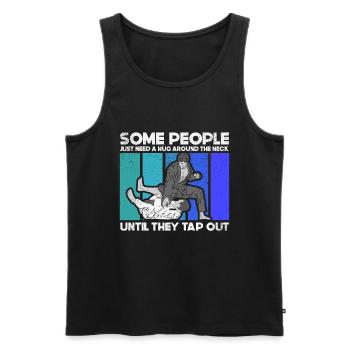 Brazilian Jiu Jitsu BJJ MMA Grappling - Men's Premium Organic Tank Top - black - Front - Michal (187cm)