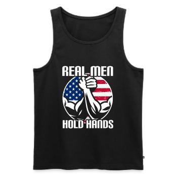 Arm Wrestling Armwrestling Arm Wrestler - Men's Premium Organic Tank Top - black - Front - AI Model Male 178 light (178cm)