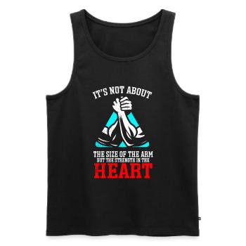 Arm Wrestling Armwrestling Arm Wrestler - Men's Premium Organic Tank Top - black - Front - AI Model Male 178 light (178cm)