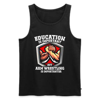 Arm Wrestling Armwrestling Arm Wrestler - Men's Premium Organic Tank Top - black - Front - AI Model Male 178 light (178cm)