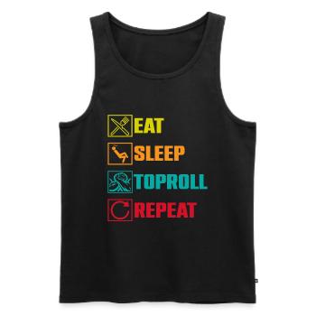 Arm Wrestling Armwrestling Arm Wrestler - Men's Premium Organic Tank Top - black - Front - AI Model Male 178 light (178cm)