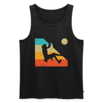 Grimpeur Escalade Montagne - Débardeur bio Premium Homme - noir - Devant - Michal (187cm)