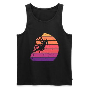 Grimpeur Escalade Montagne - Débardeur bio Premium Homme - noir - Devant - Michal (187cm)
