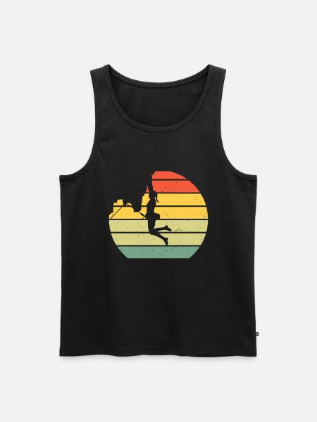Rock Kletterer Klettern Berg - Männer Premium Bio Tank Top - Schwarz