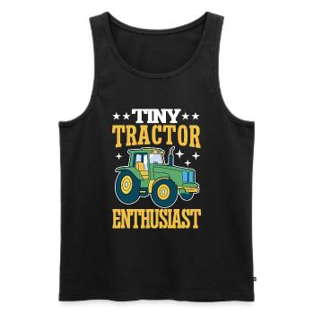 Tractor Boy Young Farmer Tractor Lover - Men's Premium Organic Tank Top - black - Front - Michal (187cm)