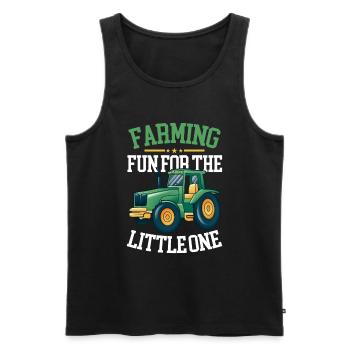 Tractor Boy Young Farmer Tractor Lover - Men's Premium Organic Tank Top - black - Front - Michal (187cm)