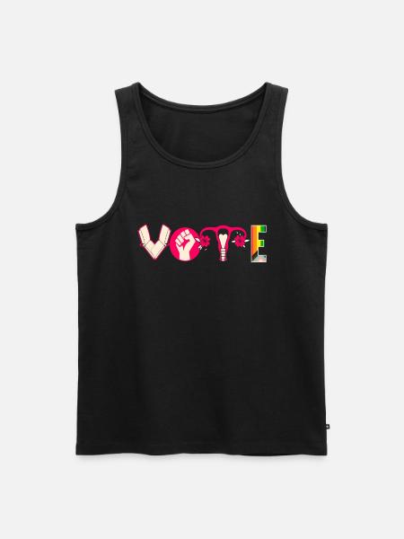 Voting Books Faustier Ovaries Lgtbq - Men's Premium Organic Tank Top - black