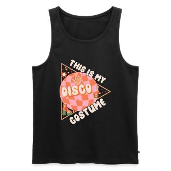 Disco Groovy Hippie 70s 80er Vintage Siebziger - Männer Premium Bio Tank Top - Schwarz - Vorne - AI Model Male 178 light (178cm)