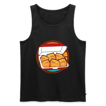 Croquettes de chaton Mignon Fast-Food Nourriture pour chats - Débardeur bio Premium Homme - noir - Devant - Michal (187cm)