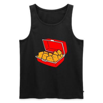 Croquettes de chaton Mignon Fast-Food Nourriture pour chats - Débardeur bio Premium Homme - noir - Devant - Michal (187cm)