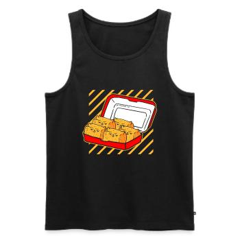 Croquettes de chaton Mignon Fast-Food Nourriture pour chats - Débardeur bio Premium Homme - noir - Devant - Michal (187cm)