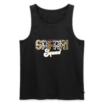 African Safari Zoo Safari Animal Pattern Print - Men's Premium Organic Tank Top - black - Front - Michal (187cm)