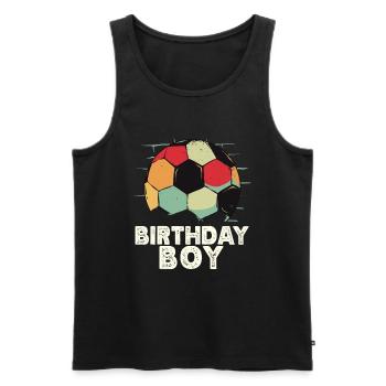 Geburtstagsbuldenfußballspieler Bday Team Party - Männer Premium Bio Tank Top - Schwarz - Vorne - Michal (187cm)