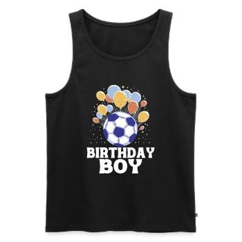 Geburtstagsbuldenfußballspieler Bday Team Party - Männer Premium Bio Tank Top - Schwarz - Vorne - Michal (187cm)