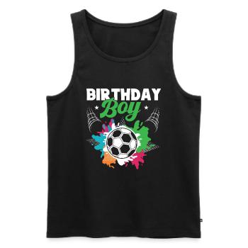 Geburtstagsbuldenfußballspieler Bday Team Party - Männer Premium Bio Tank Top - Schwarz - Vorne - Michal (187cm)